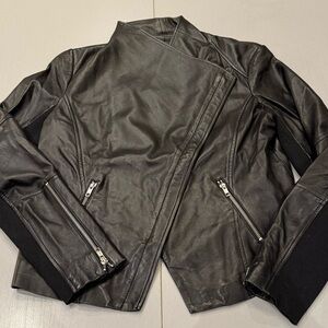 Trouve Black Genuine Leather Jacket - see description!
